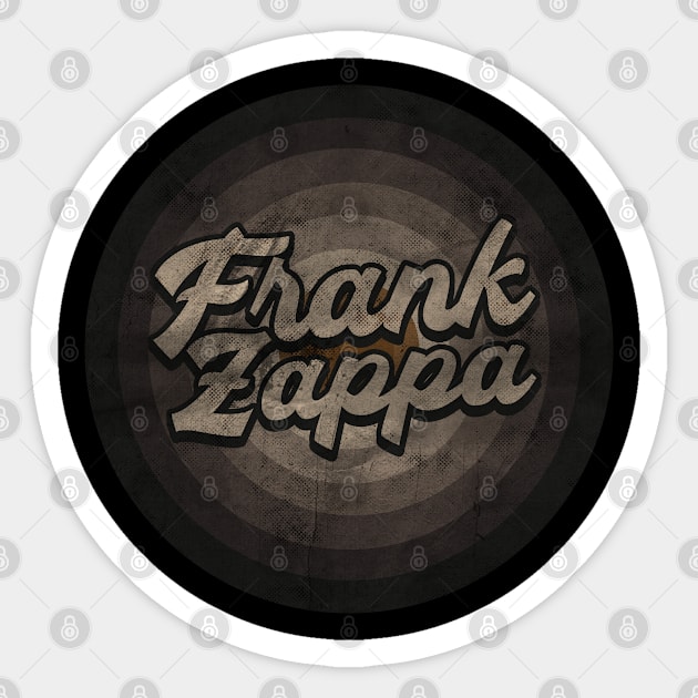 RETRO BLACK WHITE -Frank Zappa Sticker by Yaon